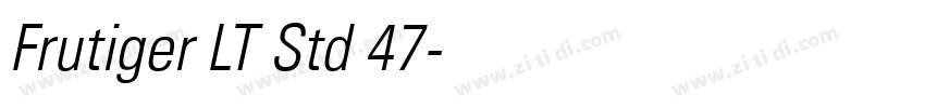 Frutiger LT Std 47字体转换